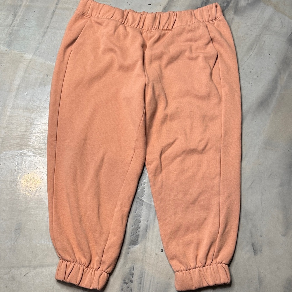 A New Day Women's XL Light Pink High-Waisted Sweatpants - Lounge Joggers